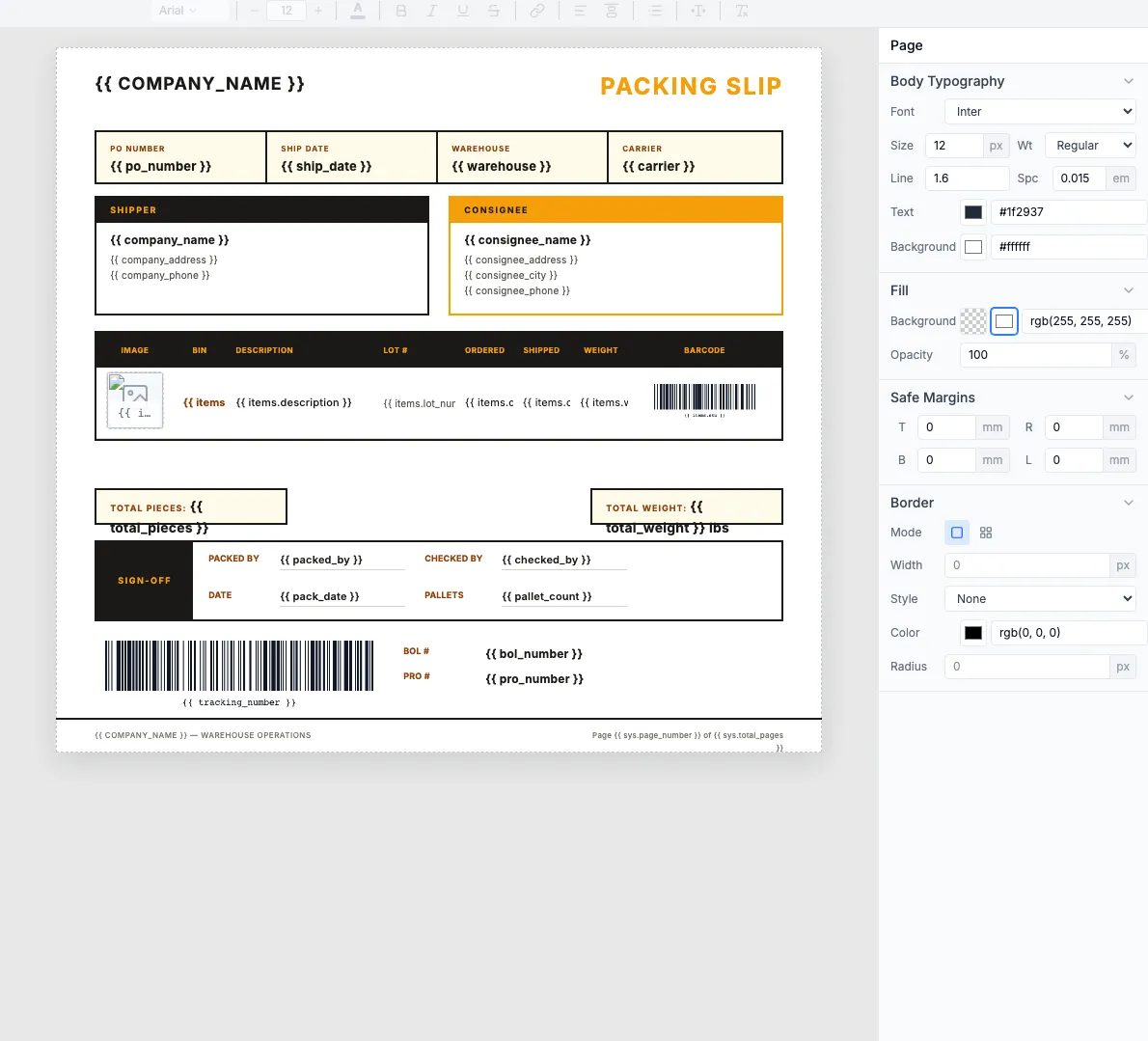 Automate Packing Slips with Make | TemplateFox